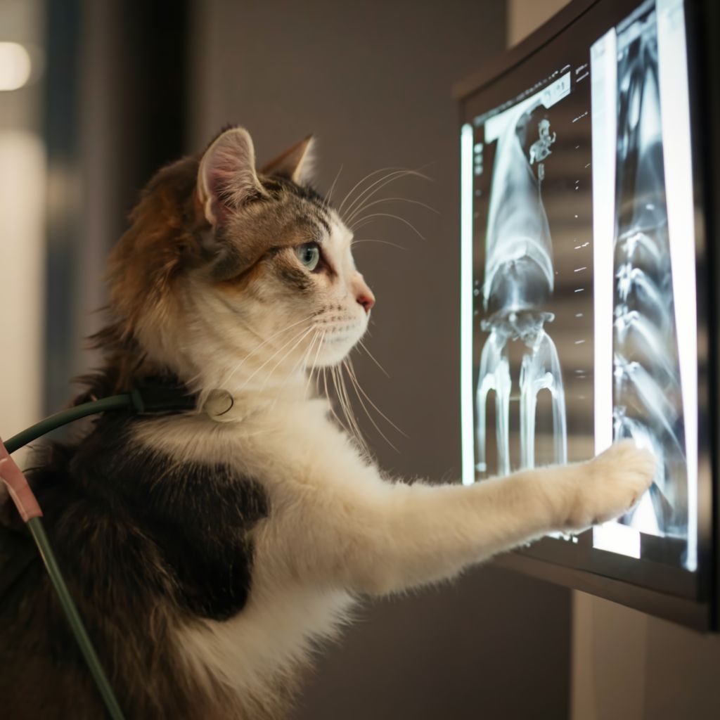 رادیولوژی شکستگی دست و پای حیوانات خانگی در منزل