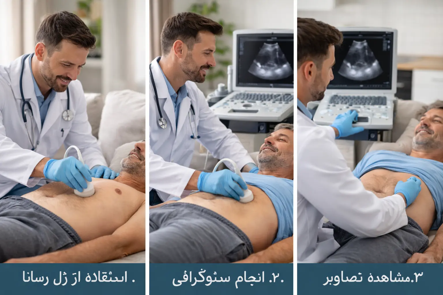 مراحل انجام سونوگرافی در منزل با دستگاه قابل حمل